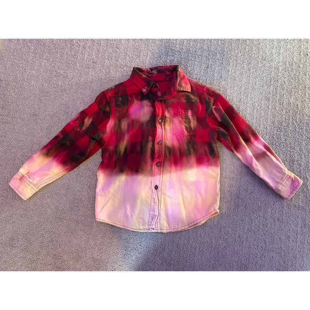 Boys' Boutique Distressed Christmas "Jingle All the Way" Red Flannel, sz S (6-7) - Picture 3 of 6
